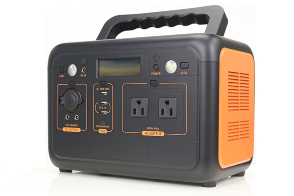 Black 600W Ionic Lithium Batteries Portable Power Station