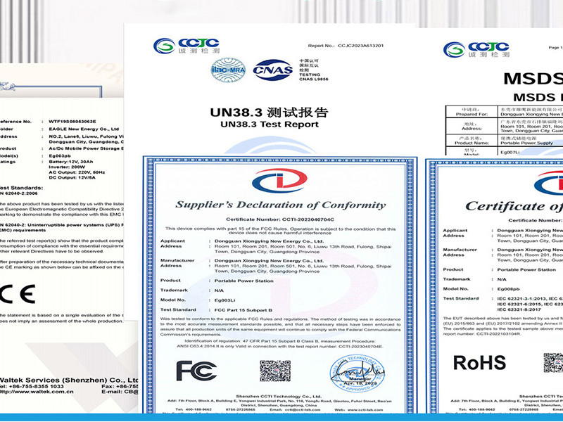 Certification of the solar power station